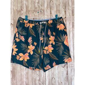 Bonobos NWT Men's Tropical Floral Swim Trunks Drawstring Mesh Lining Size Large